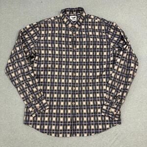 Yiume Shirt Mens XL Plaid Button Down Hawaiian Multicolored